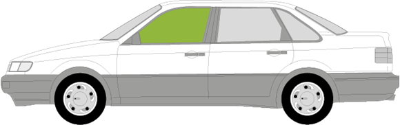 Afbeelding van Zijruit links Volkswagen Passat sedan