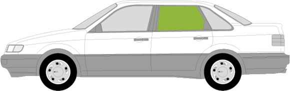 Afbeelding van Zijruit links Volkswagen Passat sedan