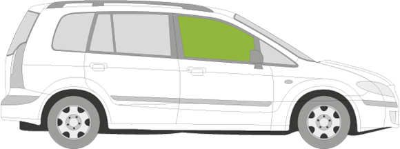 Afbeelding van Zijruit rechts Mazda Premacy