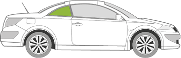 Afbeelding van Zijruit rechts Renault Mégane coupé/cabrio