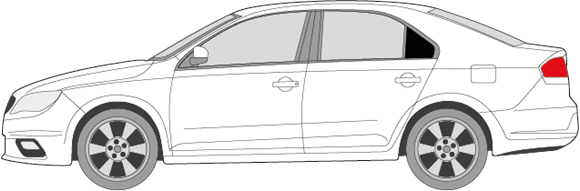 Afbeelding van Zijruit links Seat Toledo 5 deurs (DONKERE RUIT)