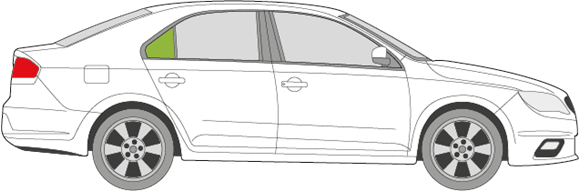 Afbeelding van Zijruit rechts Seat Toledo 5 deurs 