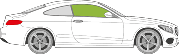 Afbeelding van Zijruit rechts Mercedes C-klasse coupé  