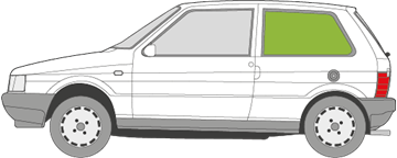 Afbeelding van Zijruit links Fiat Uno 3 deurs