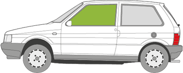 Afbeelding van Zijruit links Fiat Uno 3 deurs