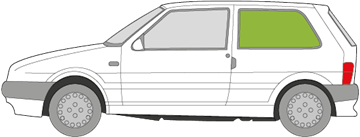 Afbeelding van Zijruit links Fiat Uno 3 deurs