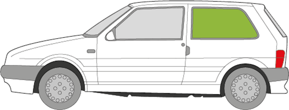 Afbeelding van Zijruit links Fiat Uno 3 deurs