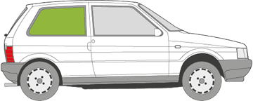 Afbeelding van Zijruit rechts Fiat Uno 3 deurs