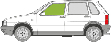 Afbeelding van Zijruit links Fiat Uno 5 deurs