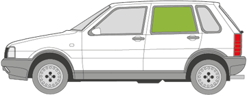 Afbeelding van Zijruit links Fiat Uno 5 deurs