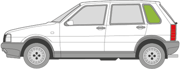 Afbeelding van Zijruit links Fiat Uno 5 deurs