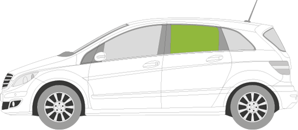 Afbeelding van Zijruit links Mercedes B-klasse