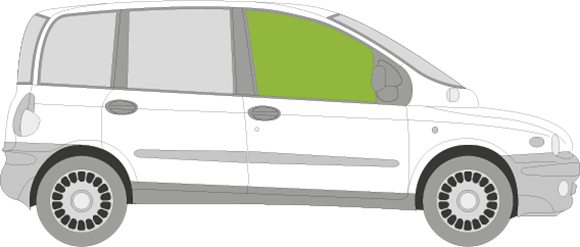 Afbeelding van Zijruit rechts Fiat Multipla