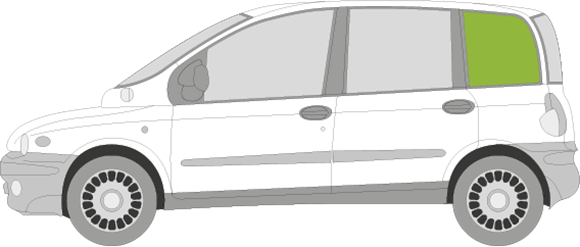 Afbeelding van Zijruit links Fiat Multipla