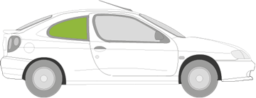 Afbeelding van Zijruit rechts Renault Mégane coupé (vast)