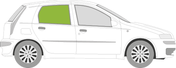 Afbeelding van Zijruit rechts Fiat Punto 5 deurs