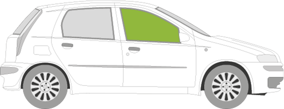 Afbeelding van Zijruit rechts Fiat Punto 5 deurs
