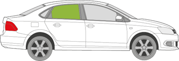 Afbeelding van Zijruit rechts Volkswagen Polo sedan