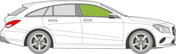 Afbeelding van Zijruit rechts Mercedes CLA-klasse break
