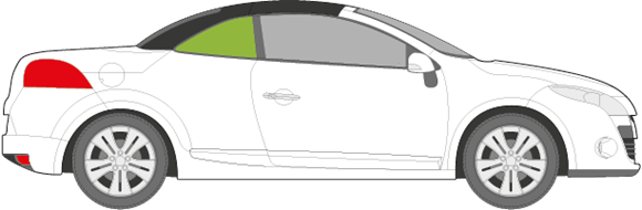 Afbeelding van Zijruit rechts Renault Mégane coupé/cabrio met sensor