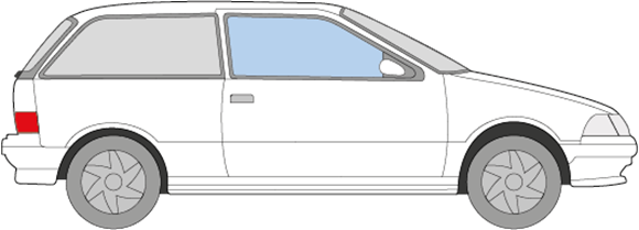 Afbeelding van Zijruit rechts Suzuki Swift 3 deurs