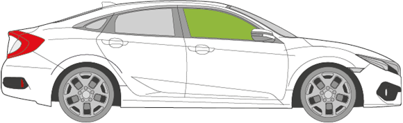 Afbeelding van Zijruit rechts Honda Civic sedan