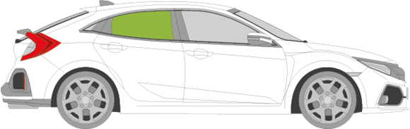 Afbeelding van Zijruit rechts Honda Civic 5 deurs