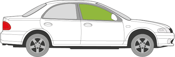 Afbeelding van Zijruit rechts Mazda 323 sedan