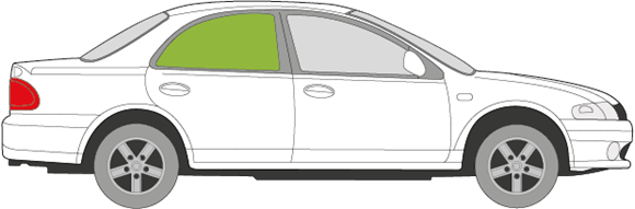 Afbeelding van Zijruit rechts Mazda 323 sedan