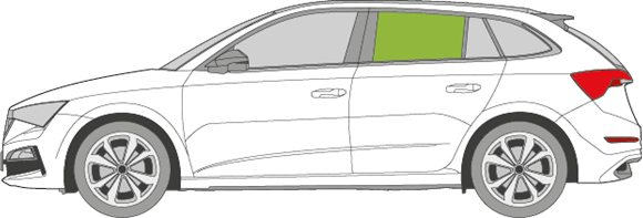 Afbeelding van Zijruit links Skoda Scala