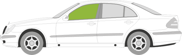 Afbeelding van Zijruit links Mercedes E-klasse sedan 