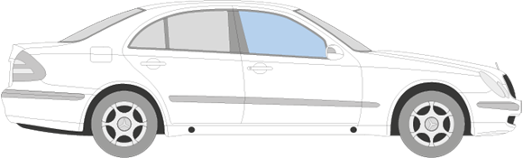 Afbeelding van Zijruit rechts Mercedes E-klasse sedan (Avantgarde)