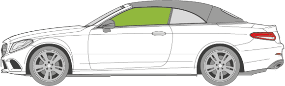 Afbeelding van Zijruit links Mercedes C-klasse cabrio 