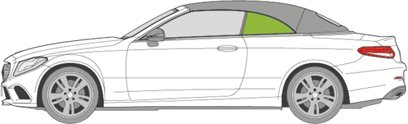 Afbeelding van Zijruit links Mercedes C-klasse cabrio 