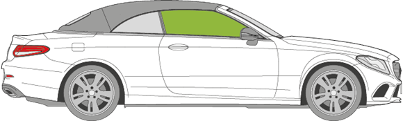 Afbeelding van Zijruit rechts Mercedes C-klasse cabrio 