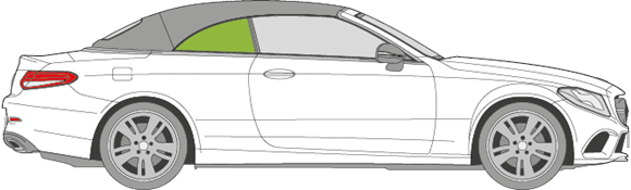 Afbeelding van Zijruit rechts Mercedes C-klasse cabrio 