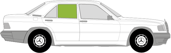 Afbeelding van Zijruit rechts Mercedes 190 