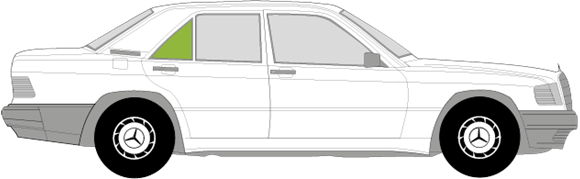 Afbeelding van Zijruit rechts Mercedes 190 