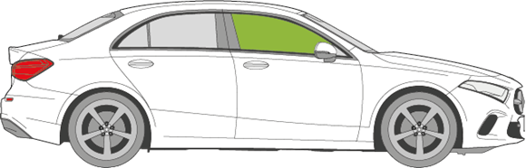 Afbeelding van Zijruit rechts Mercedes A-klasse sedan