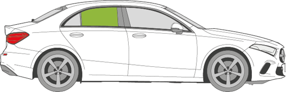 Afbeelding van Zijruit rechts Mercedes A-klasse sedan