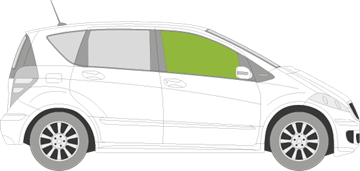 Afbeelding van Zijruit rechts Mercedes A-klasse 5 deurs
