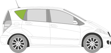 Afbeelding van Zijruit rechts Mercedes A-klasse 5 deurs