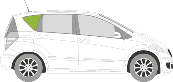 Afbeelding van Zijruit rechts Mercedes A-klasse 5 deurs