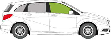Afbeelding van Zijruit rechts Mercedes B-klasse
