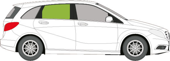 Afbeelding van Zijruit rechts Mercedes B-klasse