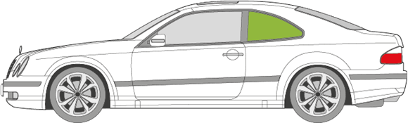 Afbeelding van Zijruit links Mercedes CLK coupé 