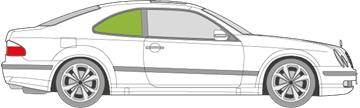 Afbeelding van Zijruit rechts Mercedes CLK coupé 