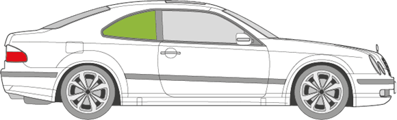 Afbeelding van Zijruit rechts Mercedes CLK coupé 