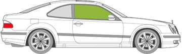 Afbeelding van Zijruit rechts Mercedes CLK coupé (1997-1998)