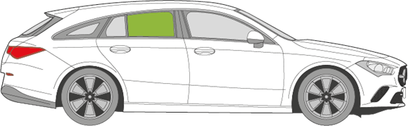Afbeelding van Zijruit rechts Mercedes CLA-klasse break